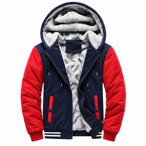 Herren Fleecejacke mit Kapuze und Reißverschluss – Norvian