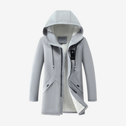 Herren Mantel mit Teddyfutter und Kapuze Raverno