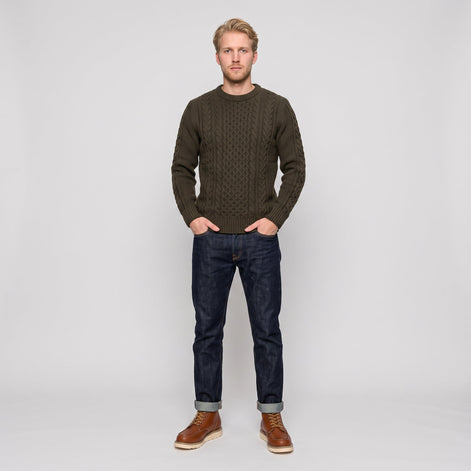 Herren Schnürstiefel mit Profilsohle und Zehendetail Calvero