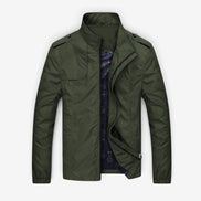 Herren Slim Fit Jacke mit Reißverschluss und langen Ärmeln Marvello