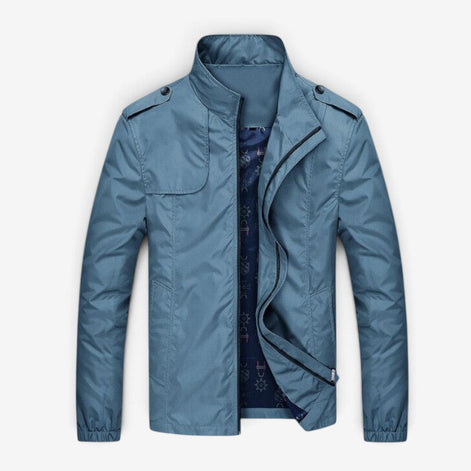 Herren Slim Fit Jacke mit Reißverschluss und langen Ärmeln Marvello