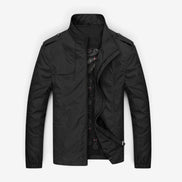 Herren Slim Fit Jacke mit Reißverschluss und langen Ärmeln Marvello