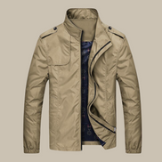 Herren Slim Fit Jacke mit Reißverschluss und langen Ärmeln Marvello