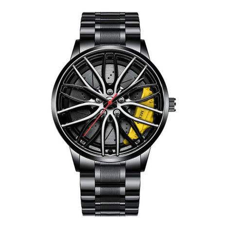 Herrenarmbanduhr mit motorsportinspiriertem Zifferblatt