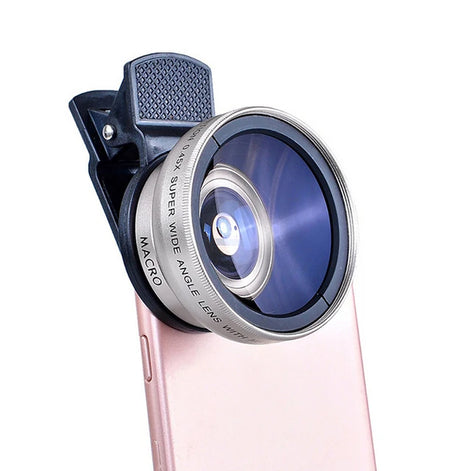 2-in-1 Smartphone-Kameraobjektiv mit Weitwinkel- und Makrofunktion – OptiZoom