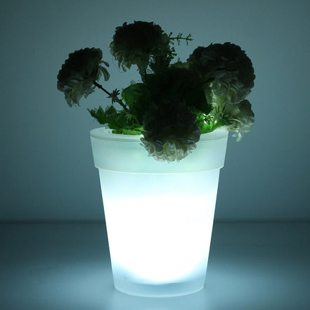 Florion Pflanztopf mit LED-Beleuchtung – solarbetriebener Blumentopf für Innen- und Außenbereich