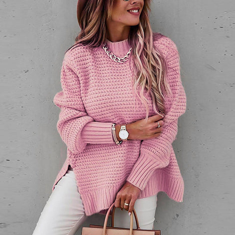 Damen Strickpullover mit hohem Kragen Solenya