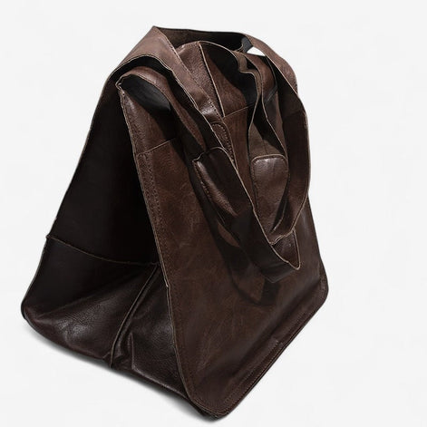 Elvara Handtasche aus Leder im Oversized Design mit mehreren Fächern und großem Innenraum