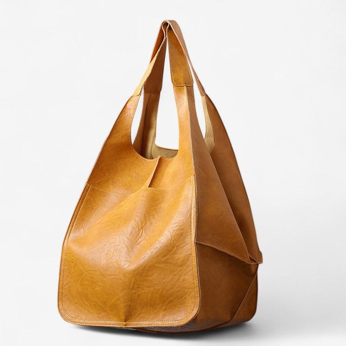 Elvara Handtasche aus Leder im Oversized Design mit mehreren Fächern und großem Innenraum