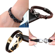 Javero Herren Armband mit Unendlichkeits Symbol und Verstellbarem Verschluss