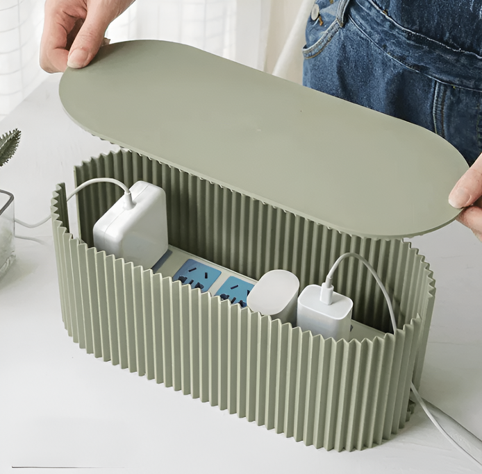Kabelbox aus Kunststoff für Kabelorganisation