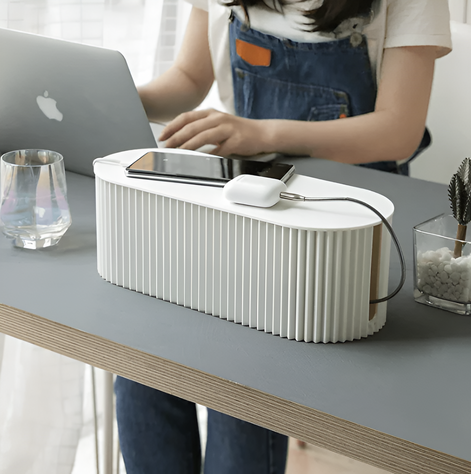 Kabelbox aus Kunststoff für Kabelorganisation