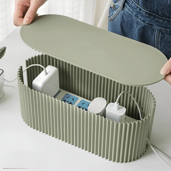 Kabelbox aus Kunststoff für Kabelorganisation
