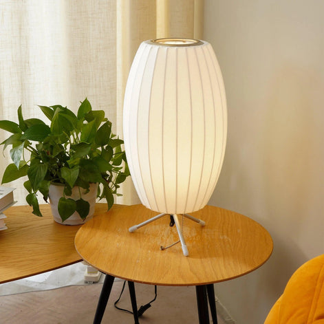 Klassische Ovale Tischlampe Seidenimitat – Elegante Beleuchtung Für Ein Stilvolles Zuhause 1