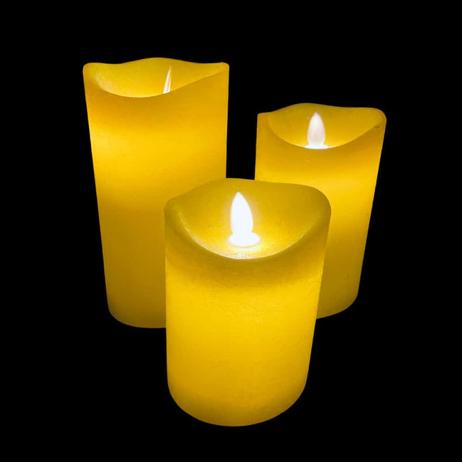 LED-Blockkerze Rustik Paraffin – Gemütliches Licht Für Sichere Nächte 0