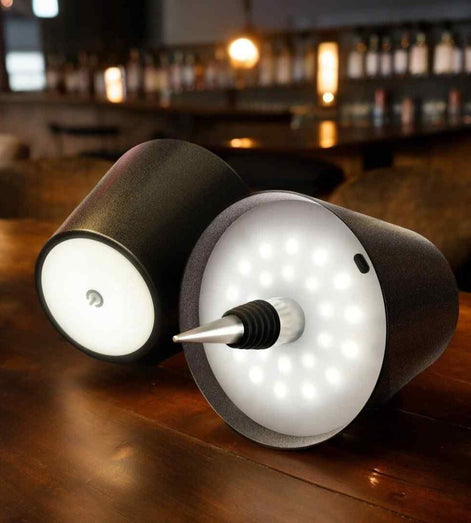 LED-Flaschenlampe mit Akkubetrieb