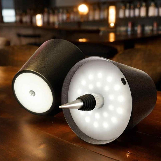 LED-Flaschenlampe mit Akkubetrieb