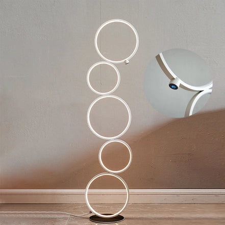 **LED-Stehlampe Nordisches Ring-Design – Stilvolle 360-Grad-Beleuchtung** 10