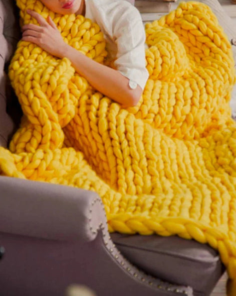 La Maille Majestueuse – Gestrickte Wohndecke für Sofa und Bett