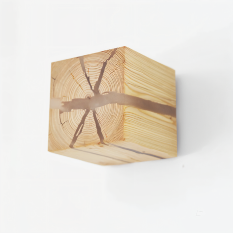 Lignaro Crackle Wandleuchte – Künstlerische Lichtakzente aus Holz