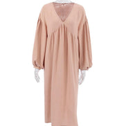 Liravelle Damen Maxikleid mit V-Ausschnitt