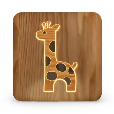 LumaCarve Giraffe LED Nachttischlampe – Beruhigendes Licht Für Fantasievolle Nächte 0