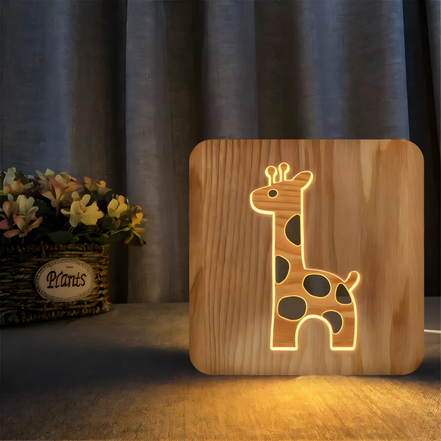 LumaCarve Giraffe LED Nachttischlampe – Beruhigendes Licht Für Fantasievolle Nächte 2