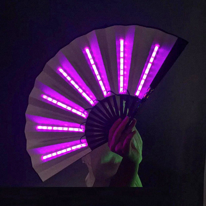 Lumexa Handventilator – faltbarer Ventilator mit LED-Beleuchtung und Batteriebetrieb