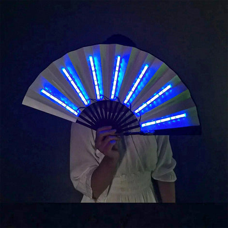 Lumexa Handventilator – faltbarer Ventilator mit LED-Beleuchtung und Batteriebetrieb