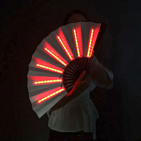Lumexa Handventilator – faltbarer Ventilator mit LED-Beleuchtung und Batteriebetrieb