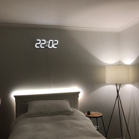 Luminora 3D LED Wanduhr – Dimmbar, modern, mit Fernbedienung