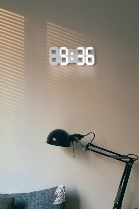 Luminora 3D LED Wanduhr – Dimmbar, modern, mit Fernbedienung