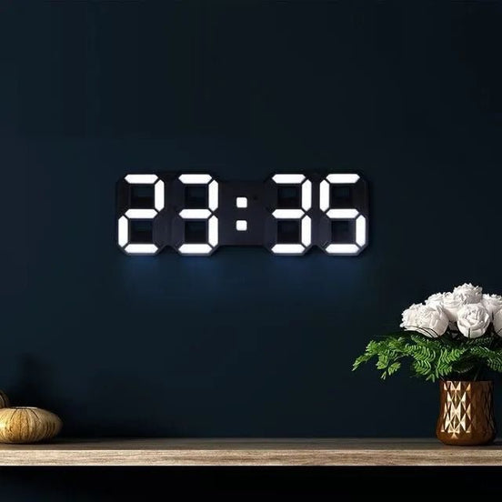 Luminora 3D LED Wanduhr – Dimmbar, modern, mit Fernbedienung