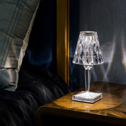 Lunara LED-Tischleuchte – Kristalleffekt mit kabelloser Touch-Steuerung