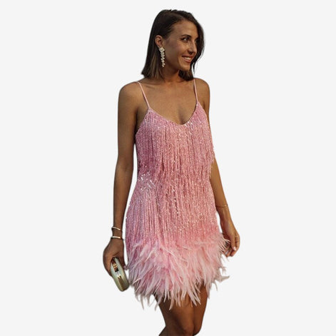 Lunaria Kleid – Damen Minikleid mit V-Ausschnitt, ärmellos und Polyester