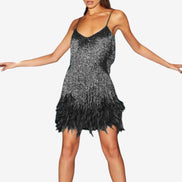 Lunaria Kleid – Damen Minikleid mit V-Ausschnitt, ärmellos und Polyester