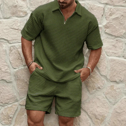Solviero Herren 2-teiliges Set mit T-Shirt und Shorts
