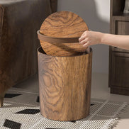 Mülleimer mit Swing-Deckel in Holzoptik