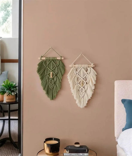**Makramee Blatt Wandteppich aus Baumwolle** – Ein Hauch von Bohème-Charme für Ihr Zuhause 4
