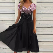 Mirevna Damen Midikleid mit figurbetonter Passform