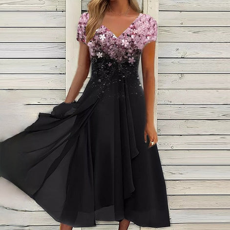 Mirevna Damen Midikleid mit figurbetonter Passform