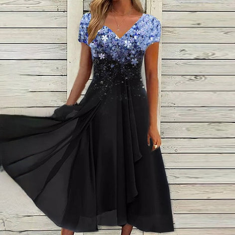 Mirevna Damen Midikleid mit figurbetonter Passform