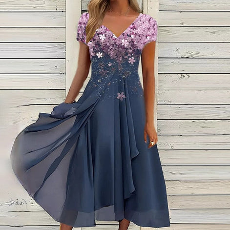 Mirevna Damen Midikleid mit figurbetonter Passform