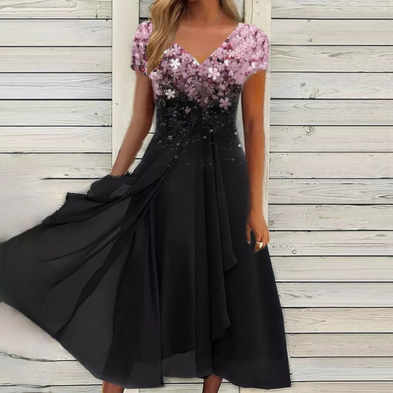 Mirevna Damen Midikleid mit figurbetonter Passform
