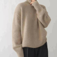 Morvella Rollkragenpullover mit langen Ärmeln und lockerer Passform für Alltag und Freizeit