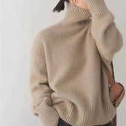 Morvella Rollkragenpullover mit langen Ärmeln und lockerer Passform für Alltag und Freizeit