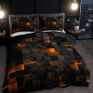 NeonGrid Bettbezug-Set mit geometrischem Muster