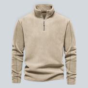 Herren Fleecepullover mit Stehkragen und Viertelreißverschluss Arvello