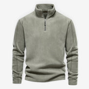 Herren Fleecepullover mit Stehkragen und Viertelreißverschluss Arvello