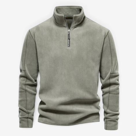 Herren Fleecepullover mit Stehkragen und Viertelreißverschluss Arvello